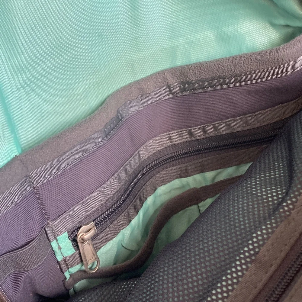 The North Face tan backpack